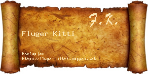 Fluger Kitti névjegykártya