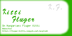 kitti fluger business card